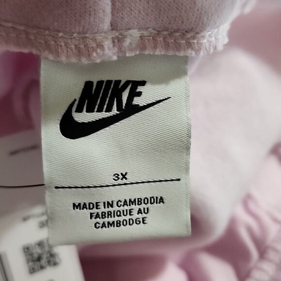 Nike Women's cozy Swoosh Fleece Joggers Regal Pink White plus size 3X new! - Picture 7 of 9